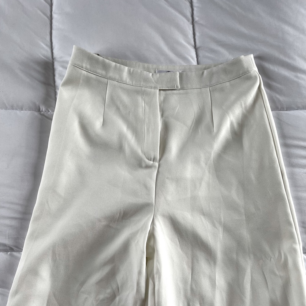 Missguided White Wide Leg Trousers
